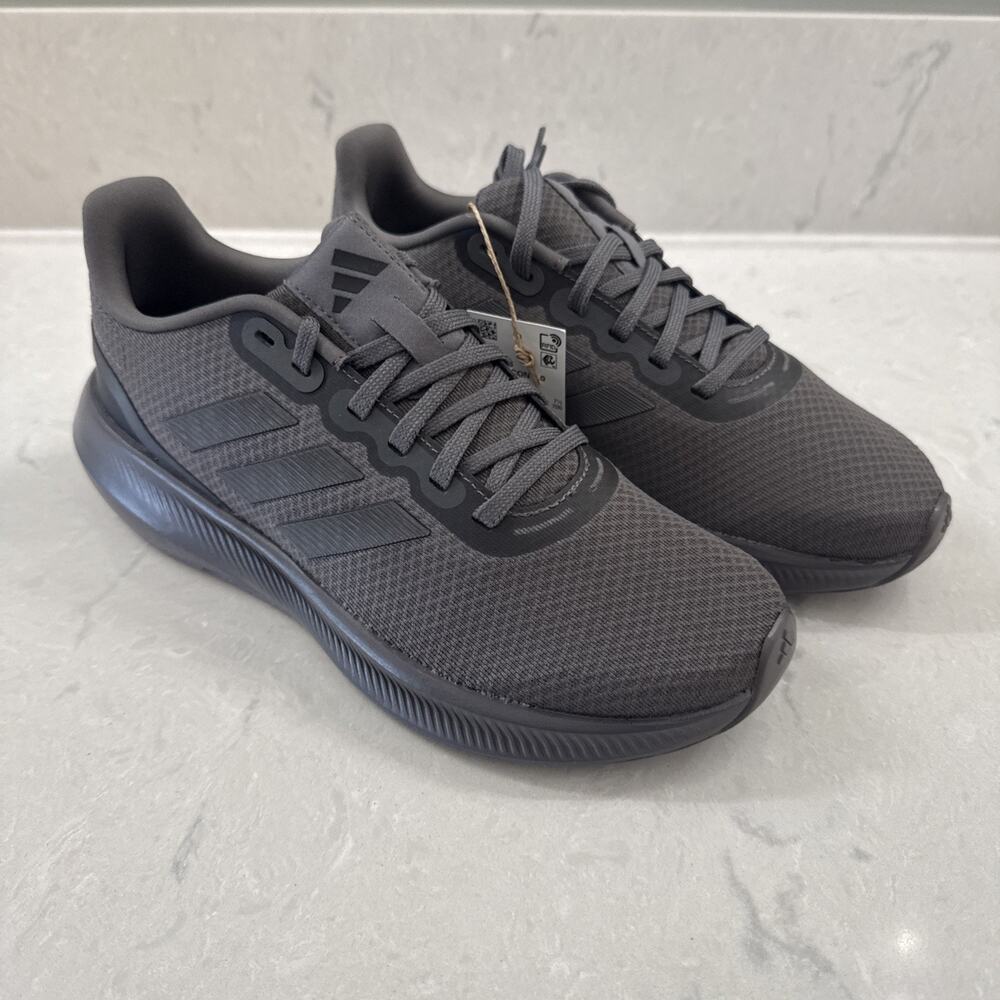 Adidas Sneakers Runfalcon 3.0 Gray Comfort Tennis Shoes Active Mens Size 8 New